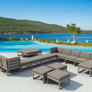 MYKONOS ΜΑΞΙΛΑΡΙ ΠΛΑΤΗΣ LIGHT BROWN 65Χ35Χ16/9εκ.