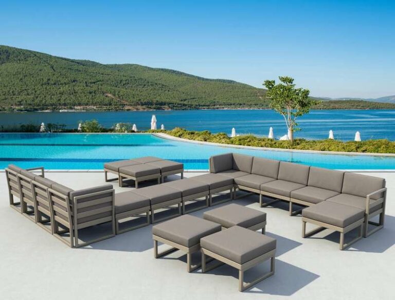 MYKONOS ΜΑΞΙΛΑΡΙ ΠΛΑΤΗΣ LIGHT BROWN 65Χ35Χ16/9εκ.