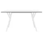 MAX ΤΡΑΠΕΖΙ 140X80Χ74εκ. WHITE LAMINATE 12mm – εικόνα 2