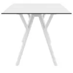 MAX ΤΡΑΠΕΖΙ 140X80Χ74εκ. WHITE LAMINATE 12mm – εικόνα 3