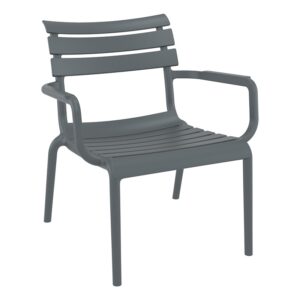 PARIS LOUNGE DARK GREY ΠΟΛ/ΝΑ ΠΟΛ/ΝΙΟΥ 68X70X76εκ.