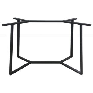 BISTRO ΜΕΣΑΙΟΥ ΥΨΟΥΣ 110X60X93εκ. ΒΑΣΗ ΜΕΤΑΛΛΙΚΗ ΜΕ ΡΕΓ/ΡΟΥΣ ΜΑΥΡΗ