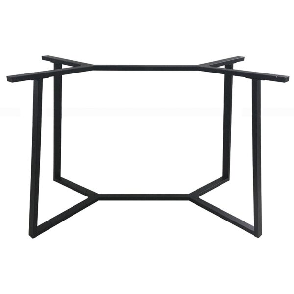 BISTRO ΜΕΣΑΙΟΥ ΥΨΟΥΣ 110X60X93εκ. ΒΑΣΗ ΜΕΤΑΛΛΙΚΗ ΜΕ ΡΕΓ/ΡΟΥΣ ΜΑΥΡΗ