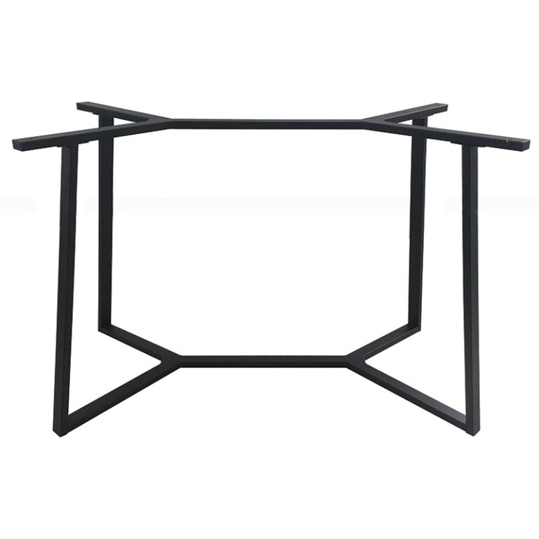 BISTRO ΜΕΣΑΙΟΥ ΥΨΟΥΣ 110X60X93εκ. ΒΑΣΗ ΜΕΤΑΛΛΙΚΗ ΜΕ ΡΕΓ/ΡΟΥΣ ΜΑΥΡΗ