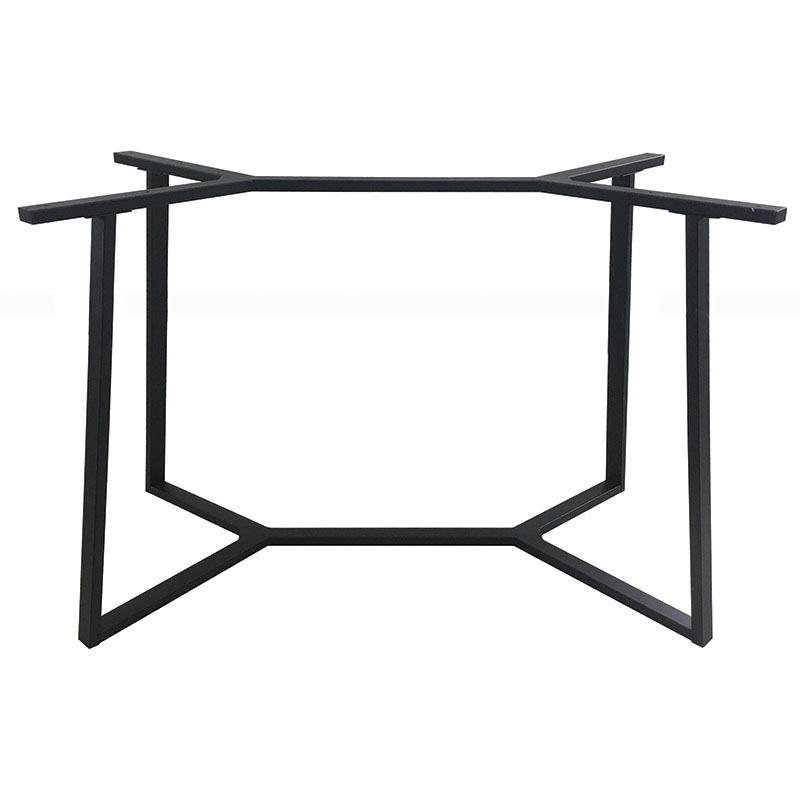 BISTRO ΜΕΣΑΙΟΥ ΥΨΟΥΣ 110X60X93εκ. ΒΑΣΗ ΜΕΤΑΛΛΙΚΗ ΜΕ ΡΕΓ/ΡΟΥΣ ΜΑΥΡΗ