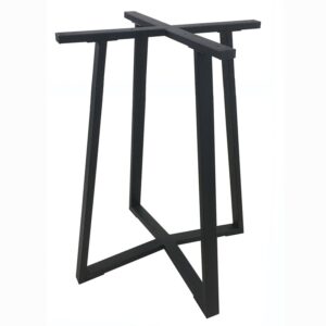 BISTRO ΜΕΣΑΙΟΥ ΥΨΟΥΣ 60X60X93εκ. ΒΑΣΗ ΜΕΤΑΛΛΙΚΗ ΜΕ ΡΕΓ/ΡΟΥΣ ΜΑΥΡΗ