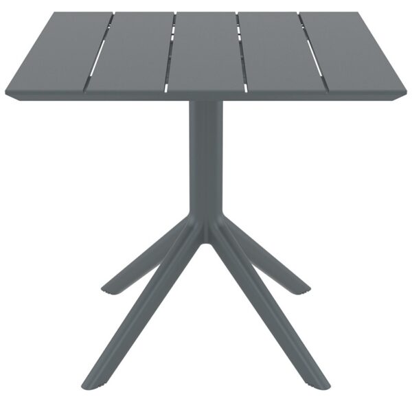 PARIS DARK GREY 80X80X74εκ. ΤΡΑΠΕΖΙ ΠΟΛ/ΝΙΟΥ