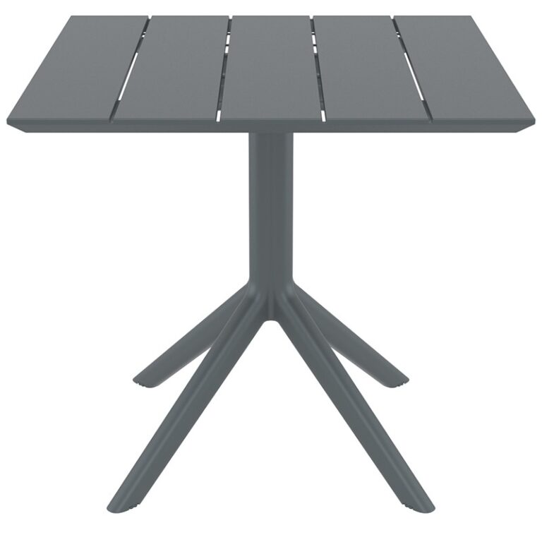 PARIS DARK GREY 80X80X74εκ. ΤΡΑΠΕΖΙ ΠΟΛ/ΝΙΟΥ