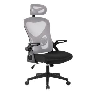 A8980 ΜΑΥΡO/ΓΚΡΙ MESH ΠΟΛΥΘΡΟΝΑ ΓΡΑΦΕΙΟΥ 59X63X46-113/56-122εκ.