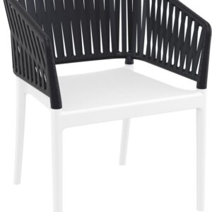 PORTOFINO WHITE/BLACK ΠΟΛΥΘΡΟΝΑ ΠΟΛ/ΝΙΟΥ 58X58X80εκ.