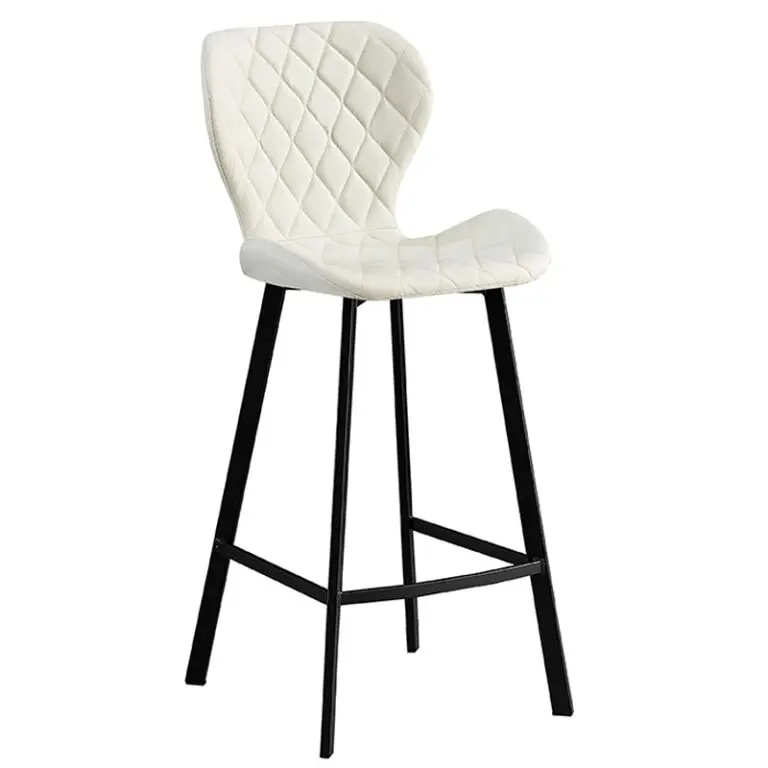 Σκαμπό Μπάρ 2τμχ Martin 73εκ. Off White Ύφασμα 45x49x73-106εκ.