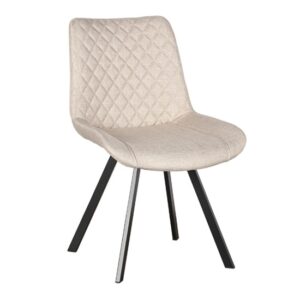 ALESIA S BEIGE ΥΦΑΣΜΑ ΚΑΡΕΚΛΑ ΜΕΤΑΛΛΙΚΗ 53X61X86εκ.