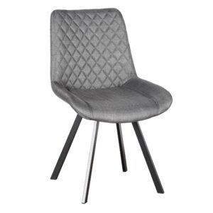 ALESIA S GREY ΥΦΑΣΜΑ ΚΑΡΕΚΛΑ ΜΕΤΑΛΛΙΚΗ 53X61X86εκ.