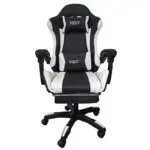 A6060 ΜΑΥΡΟ/ΛΕΥΚΟ ΠΟΛΥΘΡΟΝΑ GAMING/ΜΕ ΥΠΟΠΟΔΙΟ 64X62X113-121εκ.