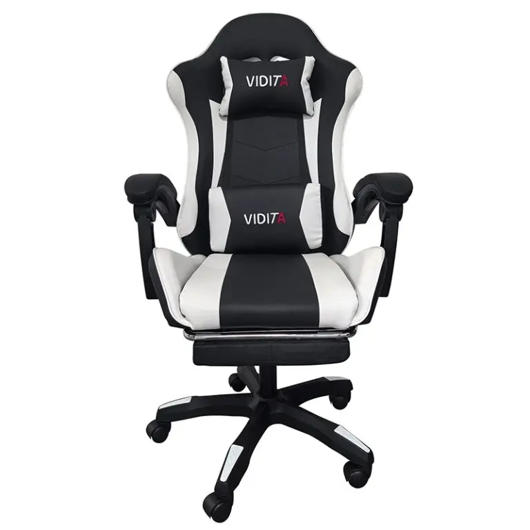 A6060 ΜΑΥΡΟ/ΛΕΥΚΟ ΠΟΛΥΘΡΟΝΑ GAMING/ΜΕ ΥΠΟΠΟΔΙΟ 64X62X113-121εκ.
