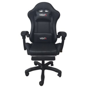 A6060 ΜΑΥΡΟ ΠΟΛΥΘΡΟΝΑ GAMING/ΜΕ ΥΠΟΠΟΔΙΟ 64X62X113-121εκ.