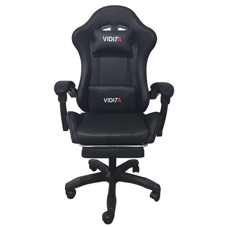 A6060 ΜΑΥΡΟ ΠΟΛΥΘΡΟΝΑ GAMING/ΜΕ ΥΠΟΠΟΔΙΟ 64X62X113-121εκ.