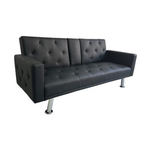 REST/ARMS BLACK PU ΚΑΝΑΠΕΣ-ΚΡΕΒΑΤΙ 188X88X79εκ.