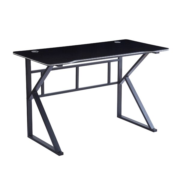 ΓΡΑΦΕΙΟ 120X60X75εκ.ΜΑΥΡΟ MDF/ΜΑΥΡΟ ΜΕΤΑΛΛΙΚΟ