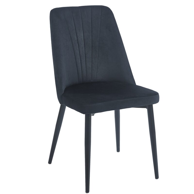 OLIVIA BLACK VELVET ΥΦΑΣΜΑ ΚΑΡΕΚΛΑ ΜΕΤΑΛΛΙΚΗ 46(59)X58X85εκ.