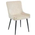 VANESA BEIGE VELVET ΥΦΑΣΜΑ ΚΑΡΕΚΛΑ ΜΕΤΑΛΛΙΚΗ 46X62X86εκ.