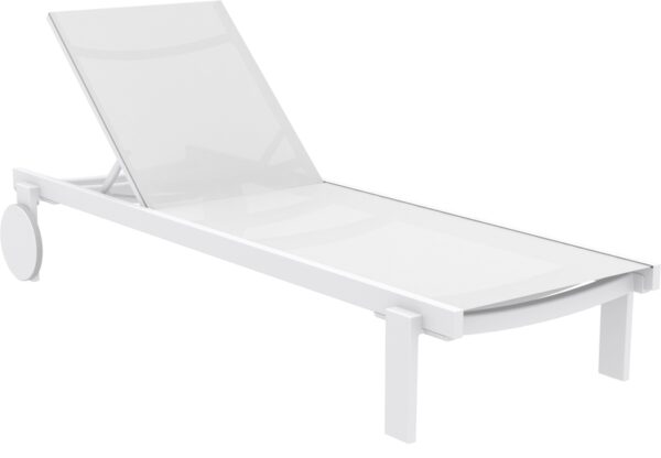 CASABLANCA ΞΑΠΛΩΣΤΡΑ WHITE/WHITE ΑΛΟΥΜ-ΠΟΛ/ΝΙΟΥ 74X190X31εκ.