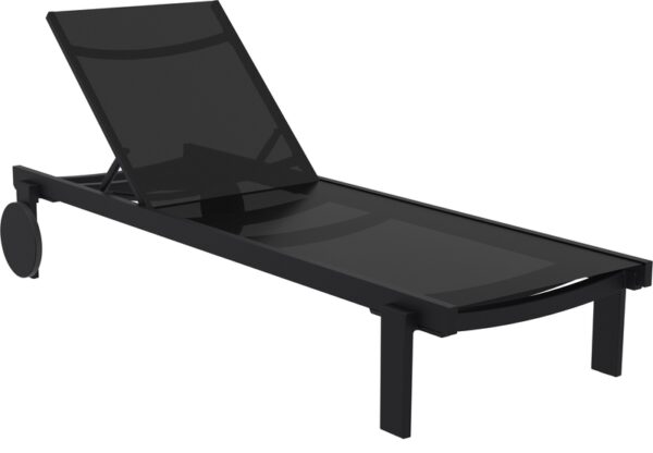 CASABLANCA ΞΑΠΛΩΣΤΡΑ BLACK/BLACK ΑΛΟΥΜ-ΠΟΛ/ΝΙΟΥ 74X190X31εκ.