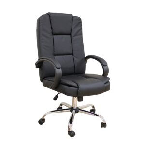A9940 ΜΑΥΡΟ PVC ΠΟΛΥΘΡΟΝΑ ΓΡΑΦΕΙΟΥ 60Χ70Χ49-112/59-122εκ.