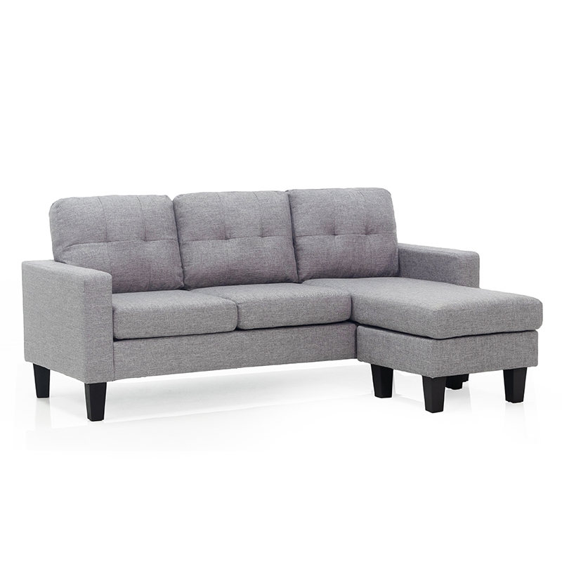 LIANA S GREY ΥΦΑΣΜΑ ΚΑΝΑΠΕΣ ΓΩΝΙΑ 185Χ126X84εκ.