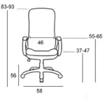 A9942 ΜΑΥΡΟ PVC ΠΟΛΥΘΡΟΝΑ ΓΡΑΦΕΙΟΥ 58Χ56Χ37-83/47-93εκ. – εικόνα 5
