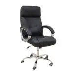 A9947 ΜΑΥΡO PU ΠΟΛΥΘΡΟΝΑ ΓΡΑΦΕΙΟΥ 62X76X50-110/60-120εκ.