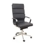 A9944 ΜΑΥΡΟ PU ΠΟΛΥΘΡΟΝΑ ΓΡΑΦΕΙΟΥ 55X60X51-115/61-125εκ.
