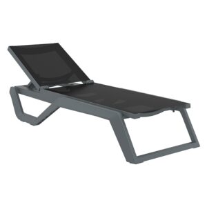 RIO PRO ΞΑΠΛΩΣΤΡΑ DARK GREY/BLACK ΠΟΛ/ΝΙΟΥ 190X70X33εκ.