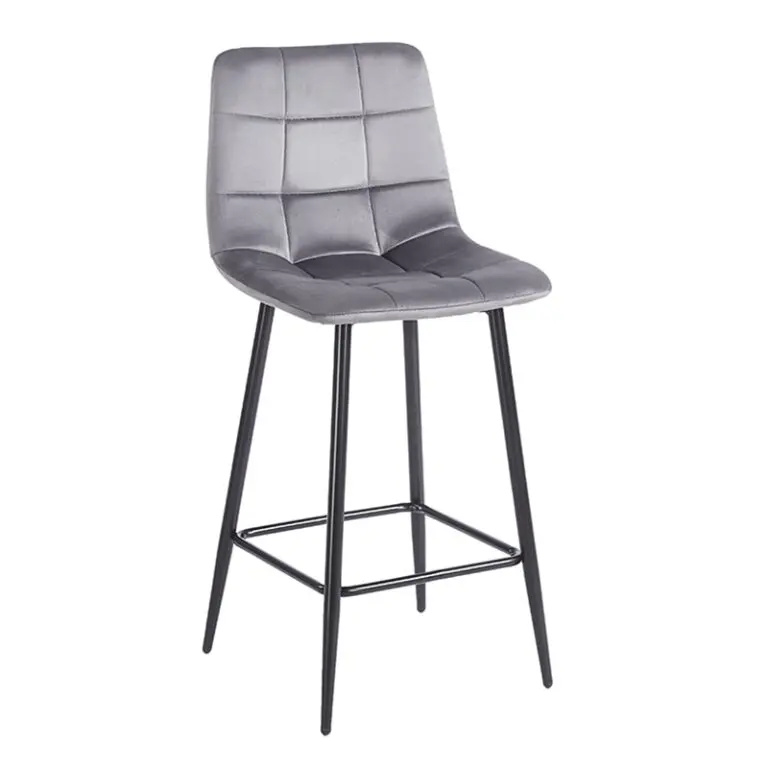 NORA GREY VELVET ΥΦΑΣΜΑ 65εκ. ΣΚΑΜΠΟ ΜΕΤΑΛΛΙΚΟ 45X41X65-99εκ.