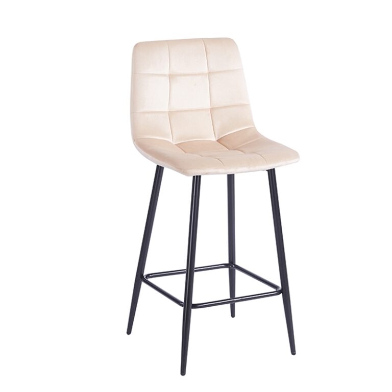 NORA BEIGE VELVET ΥΦΑΣΜΑ 65εκ. ΣΚΑΜΠΟ ΜΕΤΑΛΛΙΚΟ 45X41X65-99εκ.