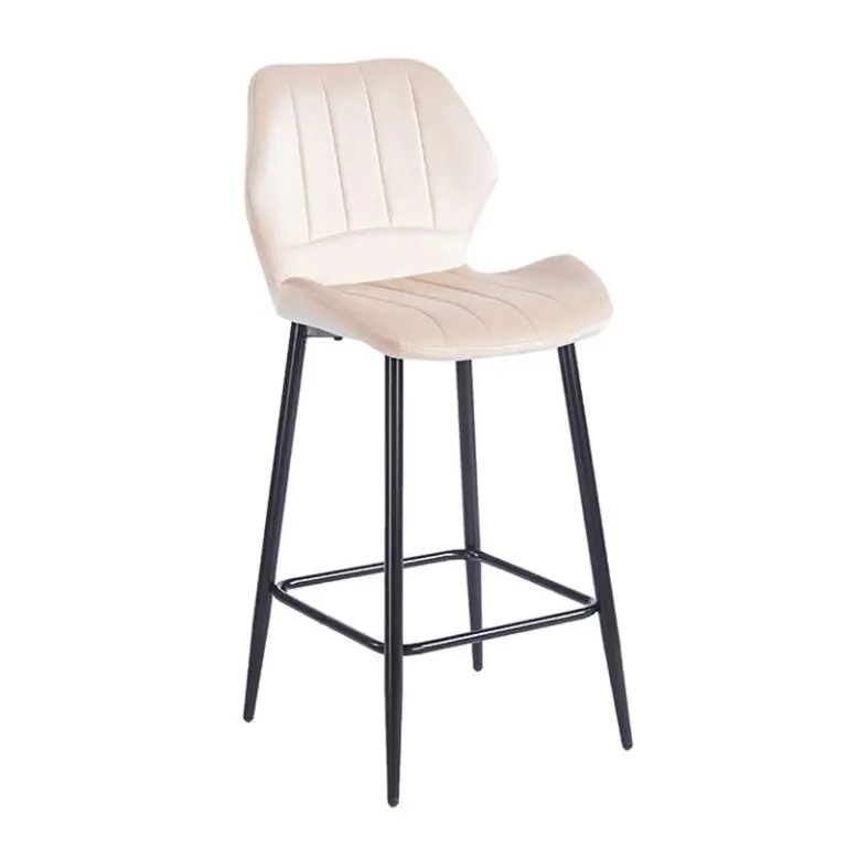 DYLAN BEIGE VELVET ΥΦΑΣΜΑ 65εκ. ΣΚΑΜΠΟ ΜΕΤΑΛΛΙΚΟ 46X45X65-95εκ.