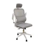 A9935 WHITE/GREY MESH ΠΟΛΥΘΡΟΝΑ ΓΡΑΦΕΙΟΥ 62Χ64Χ42-114/52-125εκ. – εικόνα 5