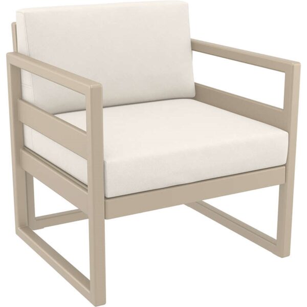 MYKONOS ΠΟΛΥΘΡΟΝΑ TAUPE ΜΕ ΜΑΞ. 73X72X75εκ. ΠΟΛ/ΝΙΟΥ