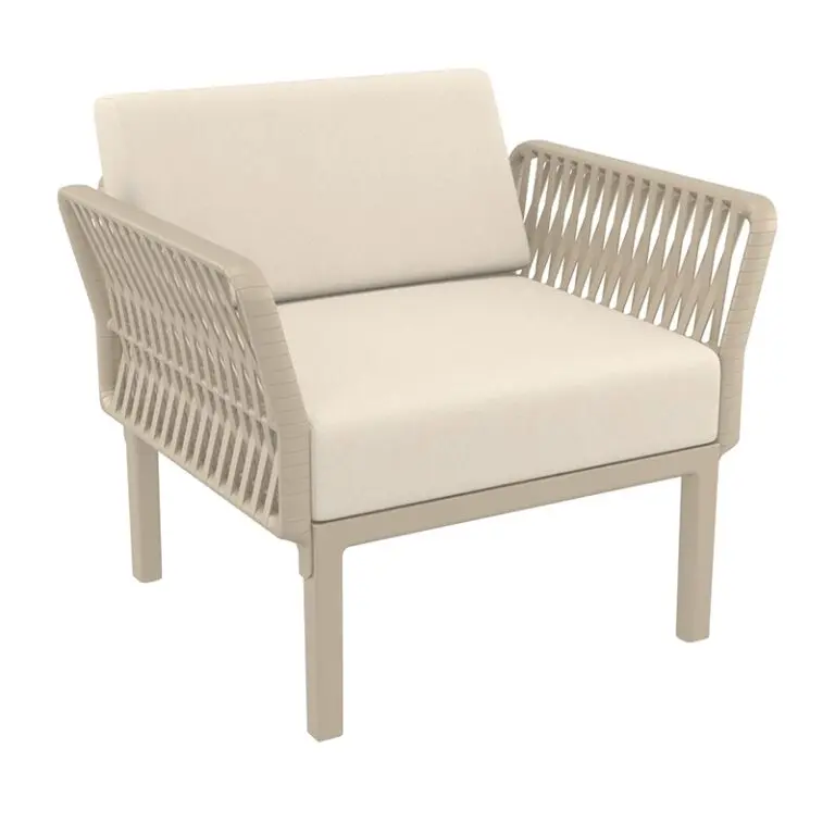 PORTOFINO LOUNGE ΠΟΛΥΘΡΟΝΑ TAUPE/ΜΑΞ. BEIGE ΠΟΛ/ΝΙΟΥ 90X80Χ69εκ.