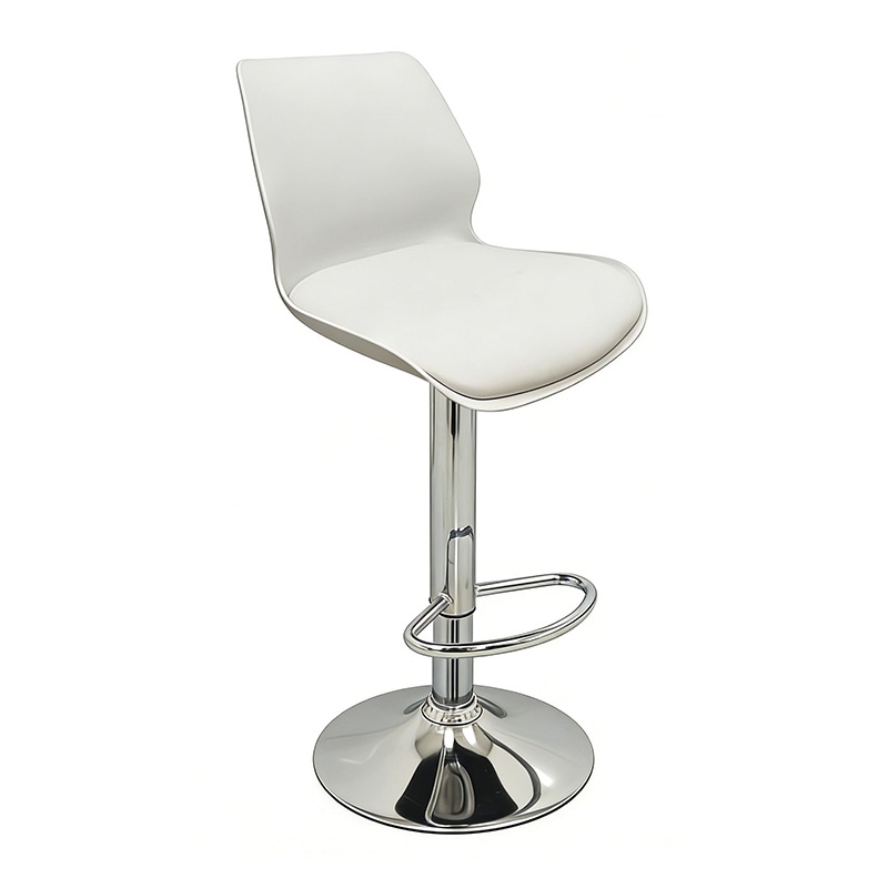 Σκαμπό Μπάρ 2τμχ Bar49 White Pu/Pvc 39X45X102εκ.