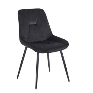 SILVIA BLACK VELVET ΥΦΑΣΜΑ ΚΑΡΕΚΛΑ ΜΕΤΑΛΛΙΚΗ 51X58X87εκ.