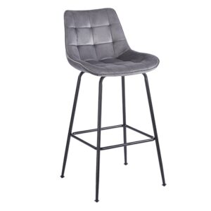 ERMINA GREY VELVET ΥΦΑΣΜΑ 75εκ. ΣΚΑΜΠΟ ΜΕΤΑΛΛΙΚΟ 49X50X75-104εκ.