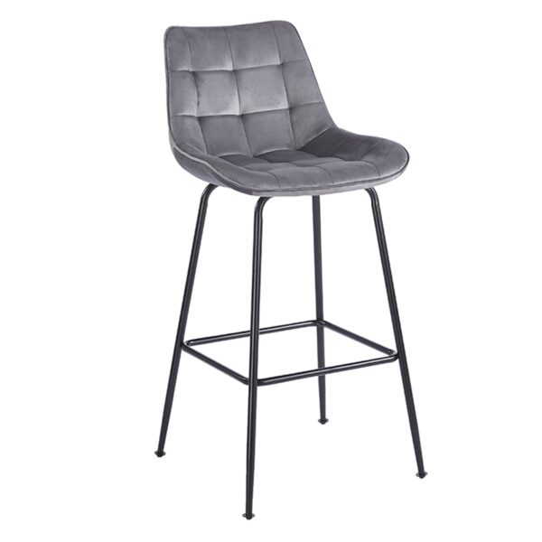 ERMINA GREY VELVET ΥΦΑΣΜΑ 75εκ. ΣΚΑΜΠΟ ΜΕΤΑΛΛΙΚΟ 49X50X75-104εκ.