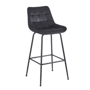 ERMINA BLACK VELVET ΥΦΑΣΜΑ 75εκ. ΣΚΑΜΠΟ ΜΕΤΑΛΛΙΚΟ 49X50X75-104εκ.