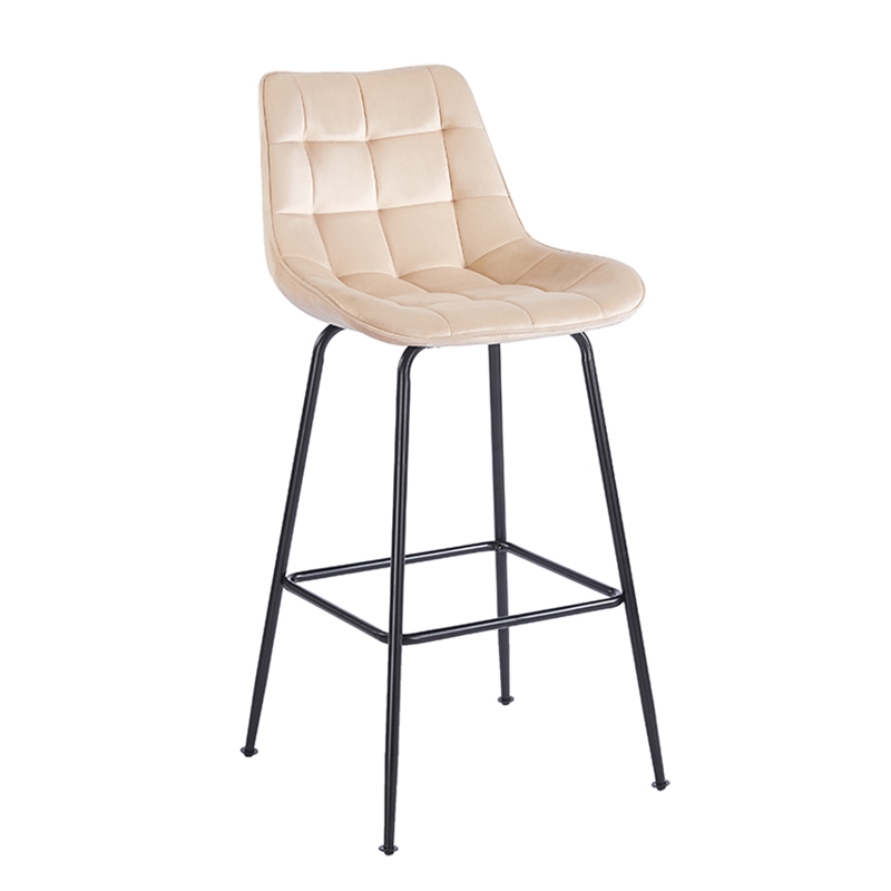 ERMINA BEIGE VELVET ΥΦΑΣΜΑ 75εκ. ΣΚΑΜΠΟ ΜΕΤΑΛΛΙΚΟ 49X50X75-104εκ.