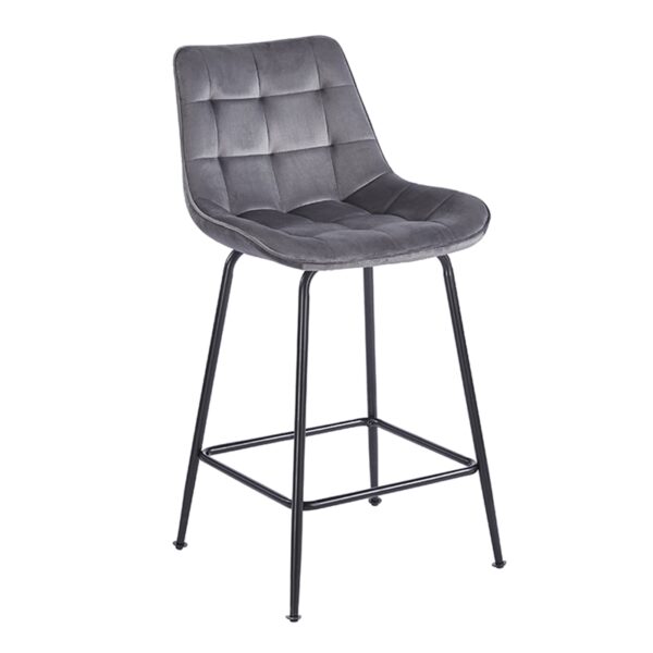 ERMINA GREY VELVET ΥΦΑΣΜΑ 64εκ. ΣΚΑΜΠΟ ΜΕΤΑΛΛΙΚΟ 49X50X64-94εκ.