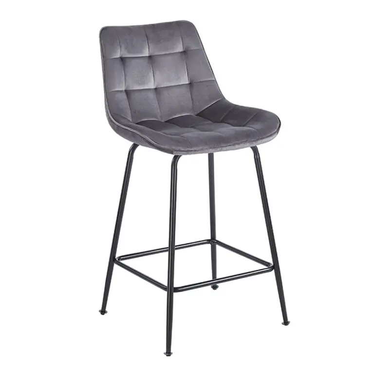 ERMINA GREY VELVET ΥΦΑΣΜΑ 64εκ. ΣΚΑΜΠΟ ΜΕΤΑΛΛΙΚΟ 49X50X64-94εκ.