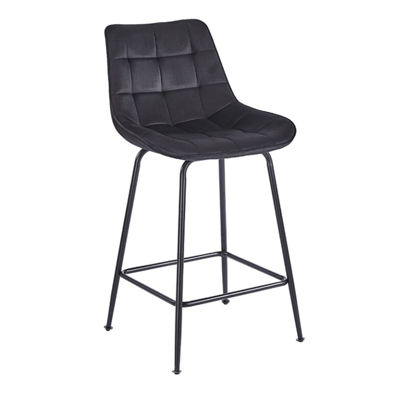 ERMINA BLACK VELVET ΥΦΑΣΜΑ 64εκ. ΣΚΑΜΠΟ ΜΕΤΑΛΛΙΚΟ 49X50X64-94εκ.