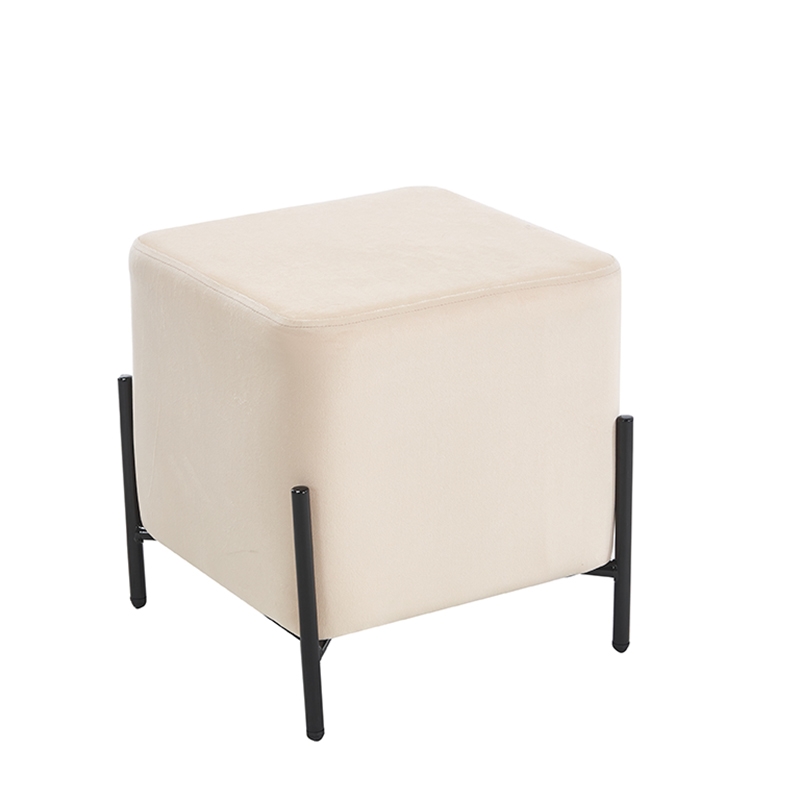 BELLA/S ΣΚΑΜΠΟ BEIGE VELVET ΥΦΑΣΜΑ 36X36Χ38εκ.