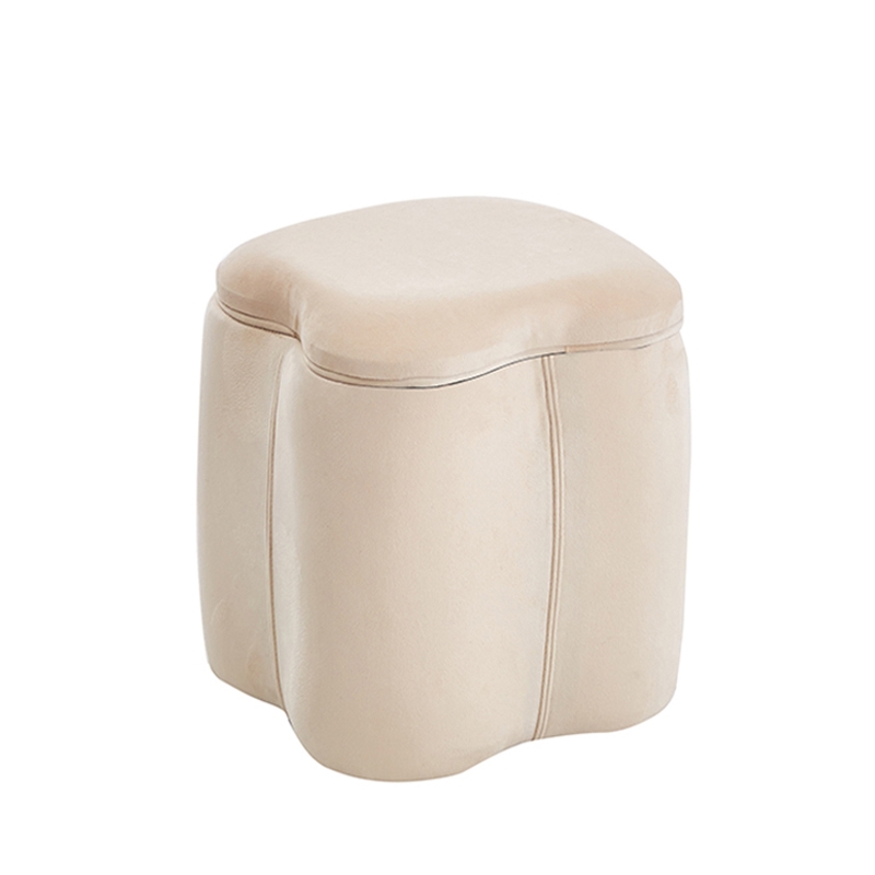FIONA ΣΚΑΜΠΟ VELVET BEIGE ΜΕ ΑΠΟΘ. ΧΩΡΟ 30X30X34εκ.
